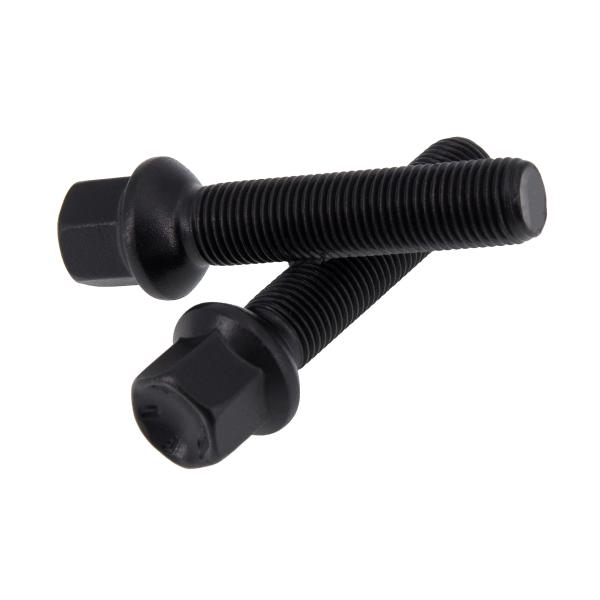 Radschrauben M12x1,5 47 SW17 Kugelbund R12 Schwarz